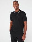 BOSS Penrose 38 Slim Fit Polo Shirt - Black, Black, Size Xl, Men