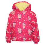 Peppa Pig Girls Peppa On A Unicorn Puffer Jacket - 3-4 Years