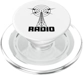 Tour radio rétro - Radio jambon et écouteur ondes courtes PopSockets PopGrip pour MagSafe