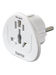 Hama Traveladapter Type E/F Universal World-EU White