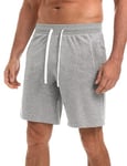 iClosam Short Sport Homme 100% Coton Shorts Court Casual Bermudas Respirant Cordon Ajustable de Fitness Jogging Gym Beach