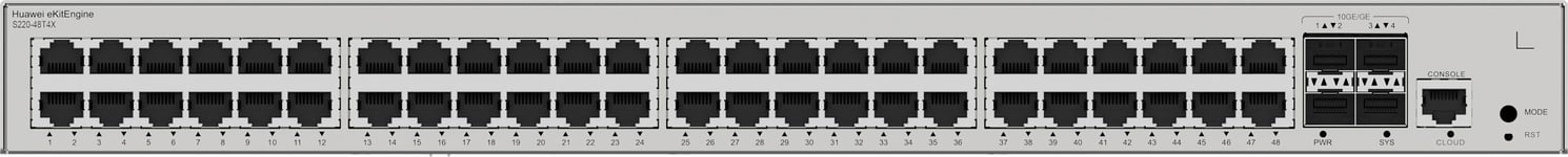 HUAWEI S220-48T4X 48x10/100/1000BASE-T ports 4x10GE SFP+ ports built-in AC power