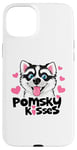 Coque pour iPhone 15 Plus Funny Pomsky Lover Kisses Puppy Dog Mom Pomskies