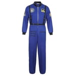 Astronaut Costume Space Suit For Adult Cosplay Costumes Zipper Halloween Costume Couple Flight Jumpsuit Plus Size Uniform -a Blue for Men Blue for Men M