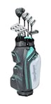 MacGregor ZT1 Ladies Golf Package Set, Graphite 6-SW, Cart Bag, Right Hand, Grey/Turquoise