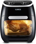 Tower  5-In-1 Manual Air Fryer Oven Rapid Air Circulation,11L, 2000W, Black