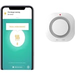 Doc&et² - Détecteur de fumée avec alarme WiFi : alerte sonore de 90 dB, compatible avec Amazon Alexa et Google Assistant, connectivité via application