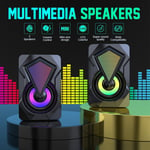 Loudspeaker Sound Speakers USB Wired Gaming Bass Plug Play for Desktop Computer