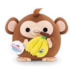 Snackles, série 2, Monkey (Dole, Banana), Peluche 20 cm de ZURU (Monkey)