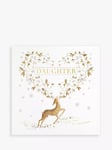 The Proper Mail Company Daughter Deer Heart Christmas Card