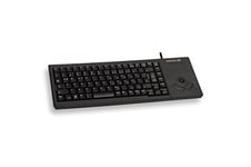 CHERRY XS Trackball Keyboard, disposition allemande, clavier QWERTZ, clavier filaire, clavier mécanique, mécanique ML, trackball optique avec deux boutons de souris, noir