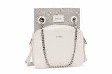 Replay women's shoulder bag with chain detail, white (Dirty White 002), one size