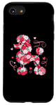 iPhone SE (2020) / 7 / 8 Cute Love Heart Roses Patten Valentines Day Poodle Case