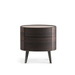 Poliform - Kelly Chest Of Drawer 2 Drawers, Black Elm, Top Glossy Stardust Marble - Byråer - Emmanuel Gallina - Svart - Metall/Trä/Sten/Plast