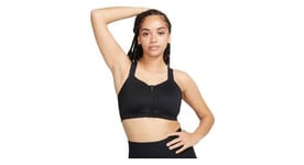 Brassiere femme nike dri fit alpha zip front bra noir