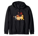 Disney The Lion King Simba Nala Timon Pumbaa Animal Family Zip Hoodie