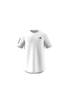 adidas Men's Club 3-Stripes Tennis Tee, White, L