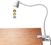 Cesunlight Clamp Desk Lamp, Clip on Reading Light, 3000-6500K Adjustable Color T