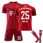 Säsong 2021-2022 FC Bayern München Fotboll T-shirts Tröjor SANE MULLER-25 Kids 28 (150-160)