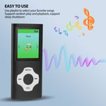 (Black)MP3 Player Portable Music Player With 1.8 Inch LCD Screen Support