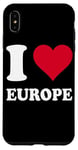 Coque pour iPhone XS Max Cœur rouge « I Love Europe »