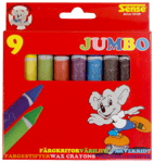 SENSE FÄRGKRITOR JUMBO 9-PACK