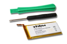 vhbw Li-Polymer batterie 400mAh (3.7V) pour lecteur MP3 Ipod Nano 5 A1320 comme Apple 616-0467.