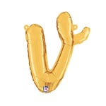 Betallic Ballon lettre V en feuille d'or de 35,6 cm