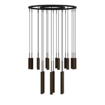 Audo Copenhagen Tubulaire Chandelier 20 taklampa bronzed brass