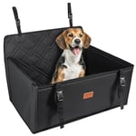 VEVOR Siège d'auto pour Chiens Petits Moyens Grands 22 kg, siège rehausseur imperméable pour Chien, avec Cadre de Support, Laisse de sécurité à Clipser, lit de Voiture pour Animal de Compagnie, Noir