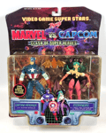 Marvel vs Capcom Captain America Vs Morrigan Video Game Super Stars Toybiz 1999