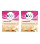 2x VEET WARM MICROWAVABLE WAX FOR FACE AND BODY FOR NORMAL SKIN 250ML