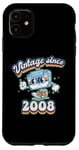 Coque pour iPhone 11 Retro Vibes 2008 Vintage Style 17th Birthday Cassette Tape