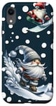 Coque pour iPhone XR Blue Winter Accessories For Men Snowflake Snowboard Gnome