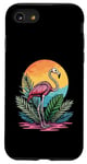 Coque pour iPhone SE (2020) / 7 / 8 Rose Flamant Rose Squelette Rétro Graphique Été