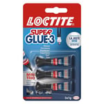 Superglue-3P Lot de 3 tubes 1g Universel Loctite