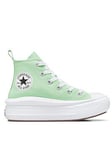 Converse Kids Girls Move Hi Top Trainers - Light Green, Light Green, Size 10.5 Younger