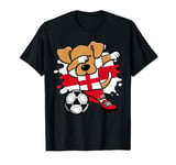 Dabbing Dog England Soccer Fans Jersey English Football T-Shirt