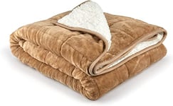 Emma Barclay Couverture lestée Sherpa Taupe - 127 x 152 cm