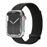 Apple Watch (38/40/SE/41/42mm) Vonmählen Fitness Loop 2 Nylon Klokkerem - Svart