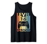 Level 16 Unlocked Shirt 16th Video Gamer Birthday Boy Gifts Tank Top