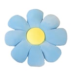 Blommig Golvpudde Daisy Blomform Kudde Söt Sittdyna Plysch Stol Kudde Kastkudde Heminredning (blå, 40cm) Blue