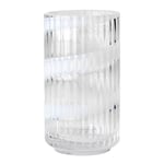 Lyngby Porcelæn - Vase munnblåst glass 15,5 cm swirl white