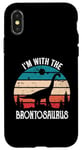 iPhone X/XS I'm With The Dinosaur Brontosaurus, Dino Gifts For Kids Case