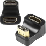 Adaptateur HDMI en Forme de U, 360 degrés HDMI 2.1 mâle vers Femelle, connecteur 8K @ 60 Hz pour écran Portable (Angle vers Le Bas)