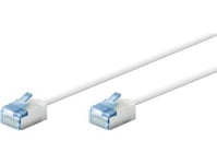 Goobay Ultra-Fleksibel Cat 6A Patchkabel, Slank, U/Ftp, Hvit - Kabellengde 15 M