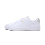 PUMA Unisex Shuffle Baskets, Puma White Puma White Puma Team Gold, 45 EU