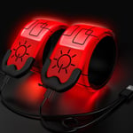 LED-armband för löpning, 2-pack löparlampor för löpare Uppladdningsbar reflexlöparväxel Lyser upp armband Hög synlighet LED-armbandslampor red