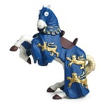 Papo- Cheval du Roi Richard Bleu Le Monde Medieval Figurine, Cartoon, 39339