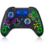 Lapezei Manette sans fil pour PS-4/PS-3 avec pavé tactile capteur et prise audio 3,5 mm/Turbo/fonction de capteur 6 axes, compatible avec PS-4/Pro/Slim/PC Windows 7/8/10/11 - Noir